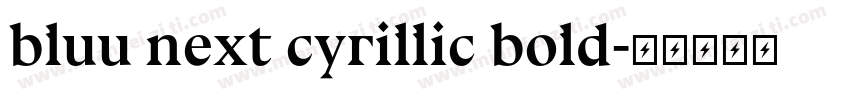 bluu next cyrillic bold字体转换